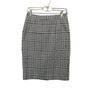 Pendleton Black & White Plaid Lined Skirt Women's Size 4 EUC